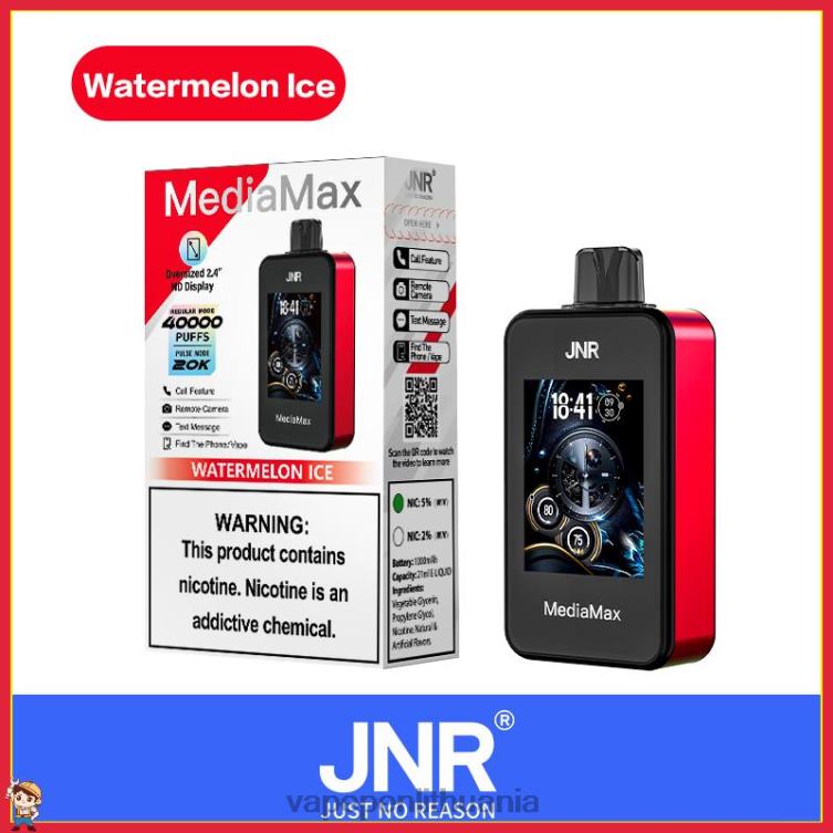 JNR MediaMax 40 tūkst arbūzų ledas 48N0F18 Vape Liquid