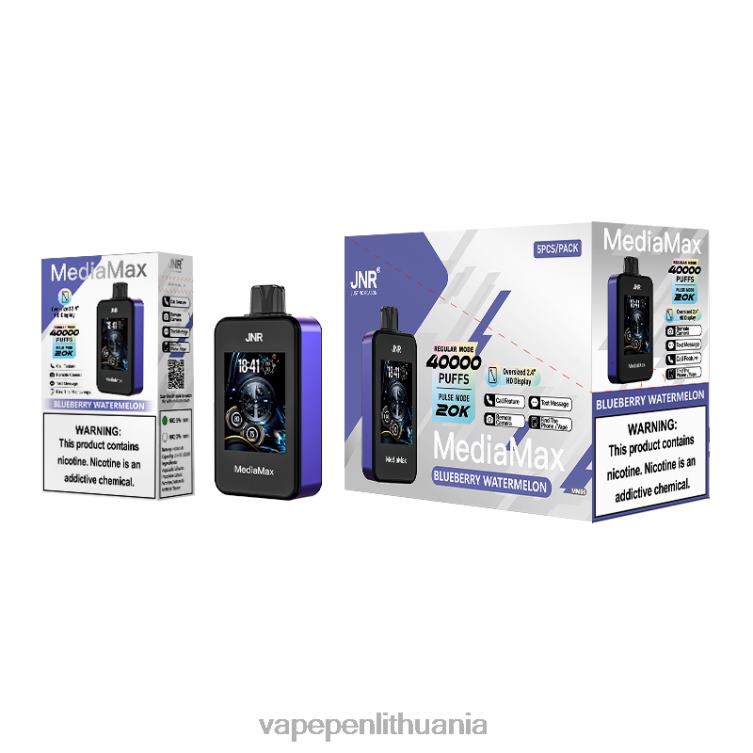 JNR MediaMax 40 tūkst mėlynių arbūzas 48N0F12 Vape Mod