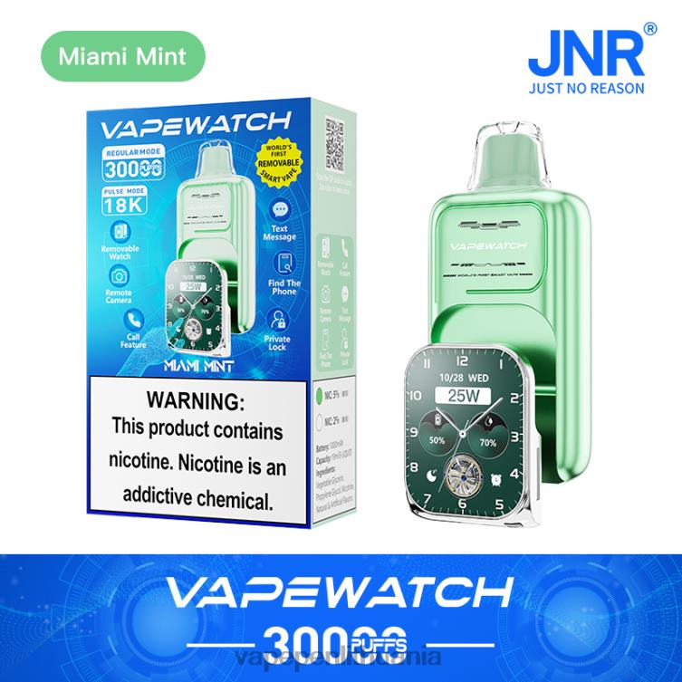 JNR vape laikrodis Majamio mėtų 48N0F8 Vape Liquid